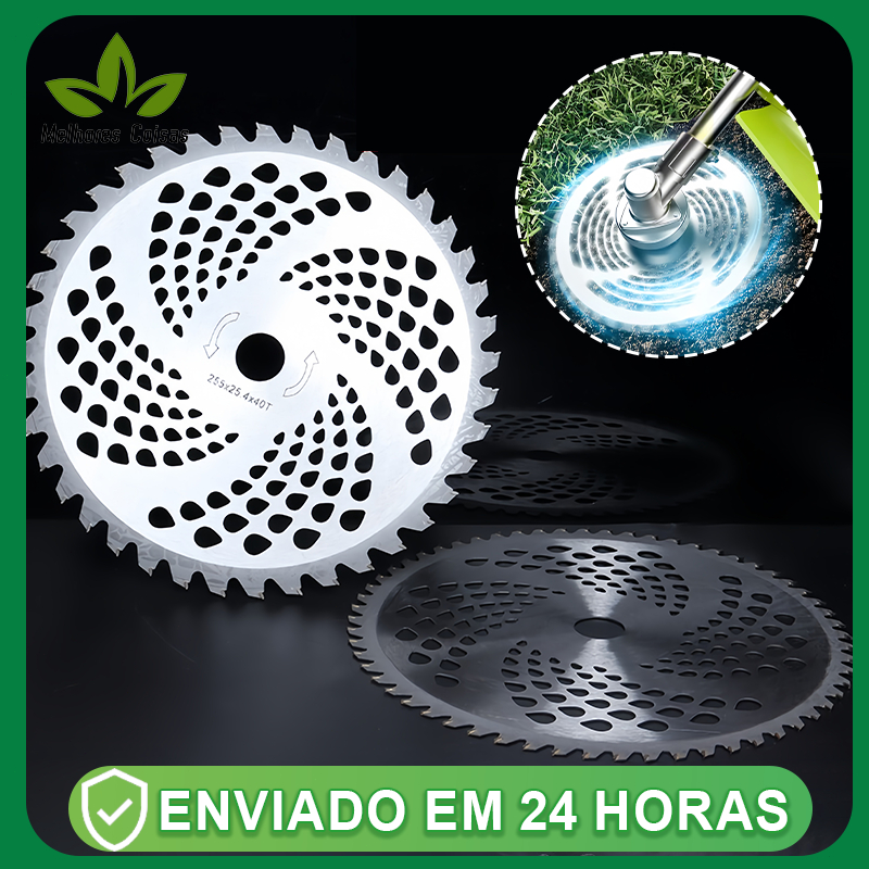 Lâmina Serra Circular para Roçadeira Videa,  Lâmina Disco Serra 80 Dentes 255mmX25.4mnm
