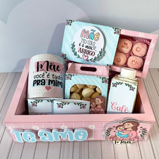 Kit Cesta Café da Manhã Dia das Mães Papelaria Personalizada Mimos Lembrancinha Doces em Oferta na Shopee