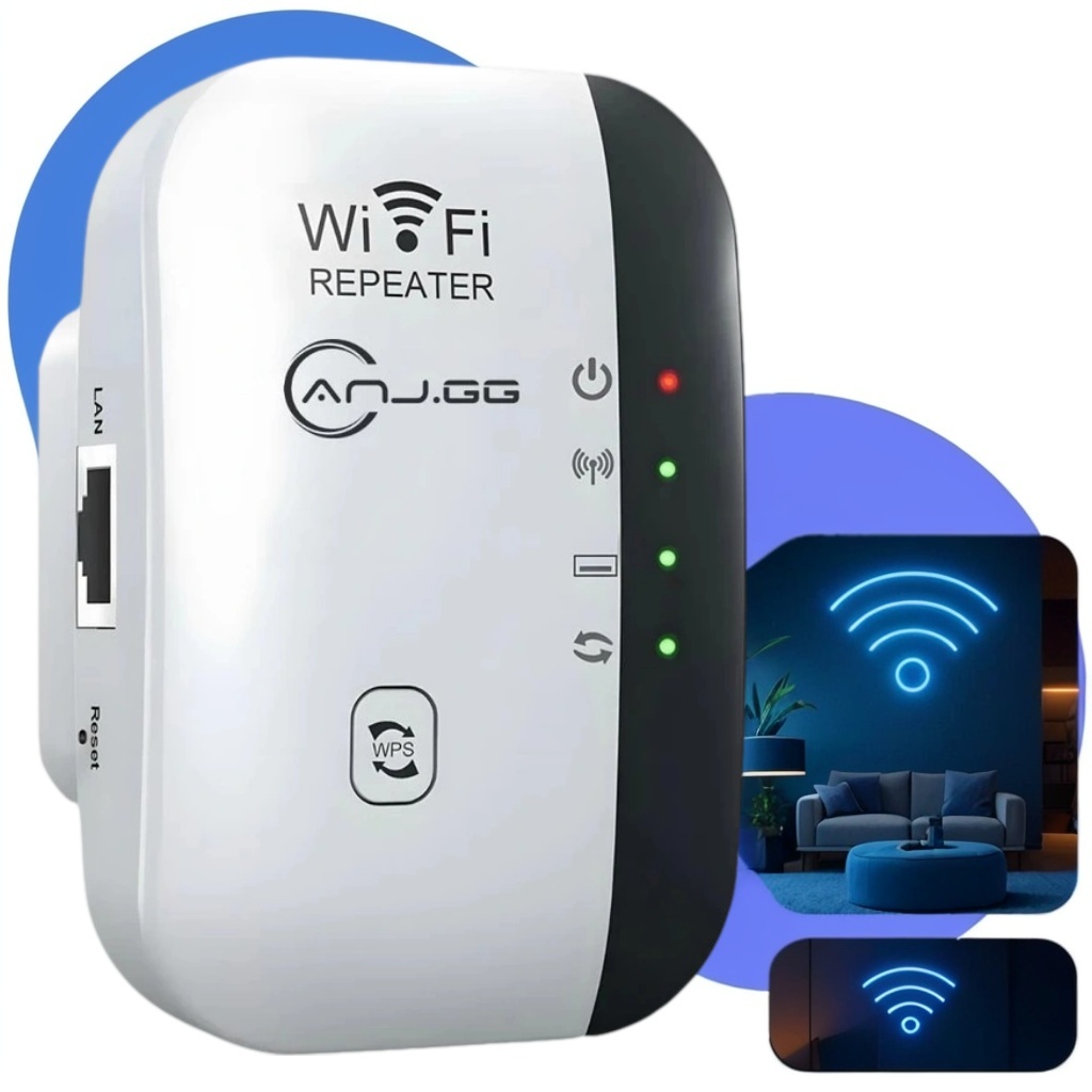Amplificador de Sinal WiFi 300Mbps Repetidor de Internet Wireless ...