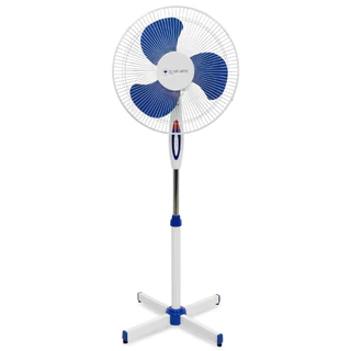 Ventilador de Coluna/Chão Branco 3 Pás 45W 3 Velocidades 40cm Plástico Altura Ajustável - Luminarte