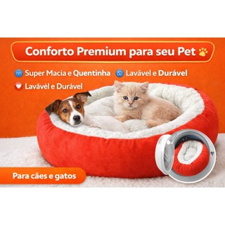 Cama Pet Luxo Super Macia Lavável | Caminha para Cachorro e Gato Confortável Antiestresse