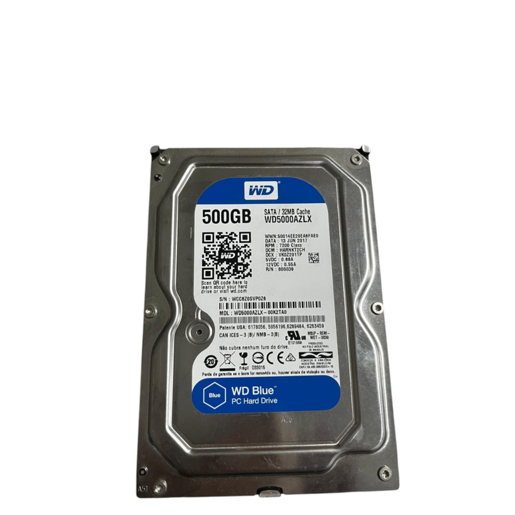 HD Disco Rígido 500gb WD Western Digital Sata 6gb 7200rpm 3.5