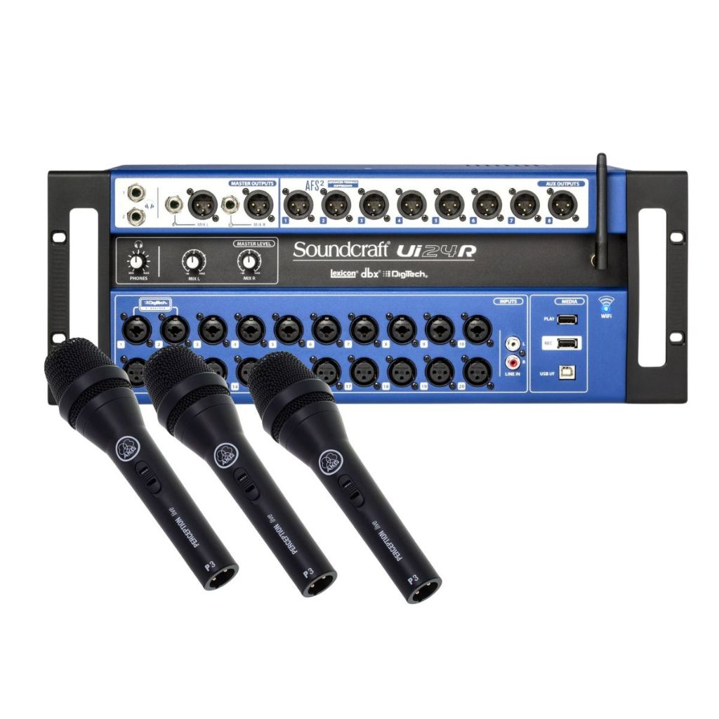 Kit Misturador UI24 Soundcraft + 3 Microfones AKG P3S | Shopee Brasil