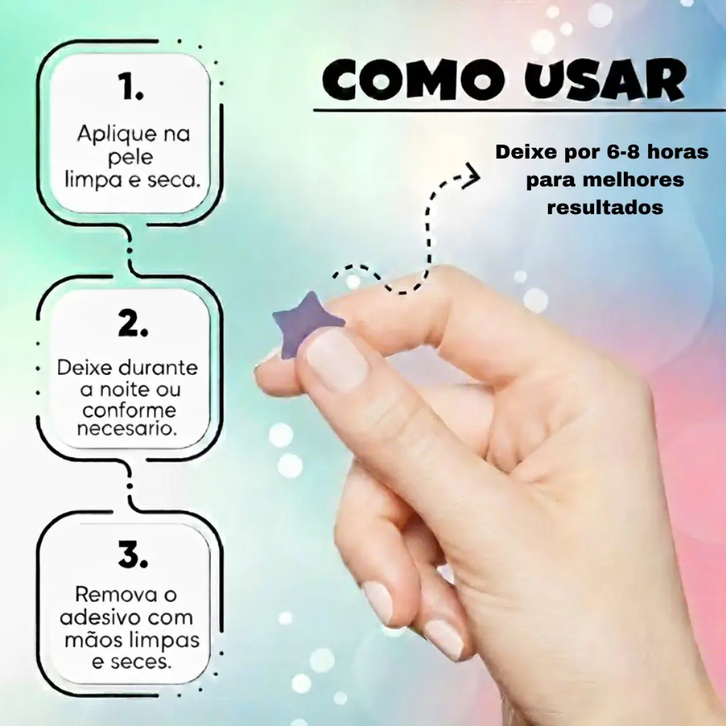 Adesivo para espinha de hidrocoloide em formato de estrela — foto 4
