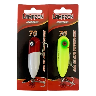 Kit com 2 Iscas Artificial com Helice Torpedo Superfície Lamazon Tornado 70 - 7cm 10g