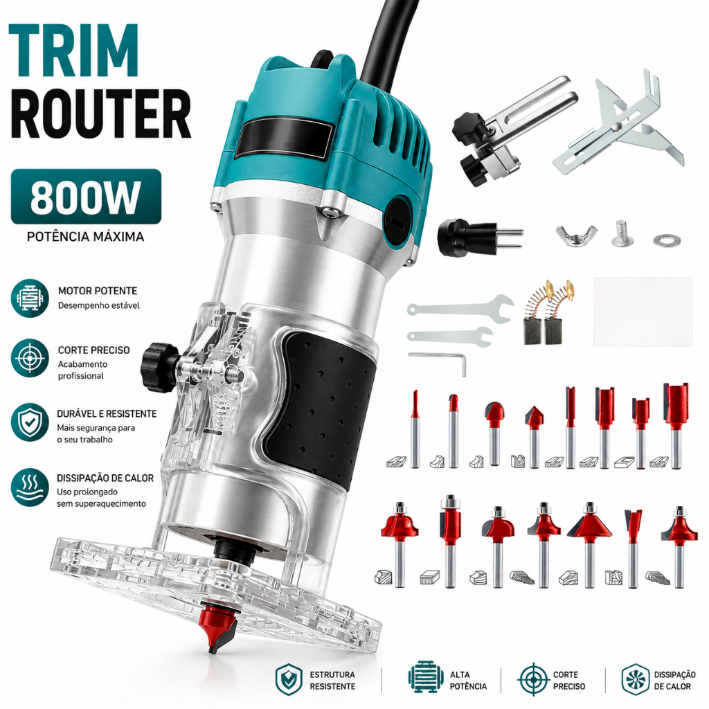 Tupia Manual 800W 6 Velocidades - Laminadora Profissional Bivolt