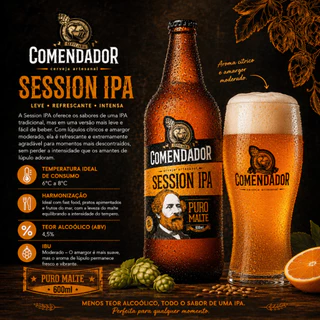 Cerveja Session IPA Comendador 600ml (3un)
