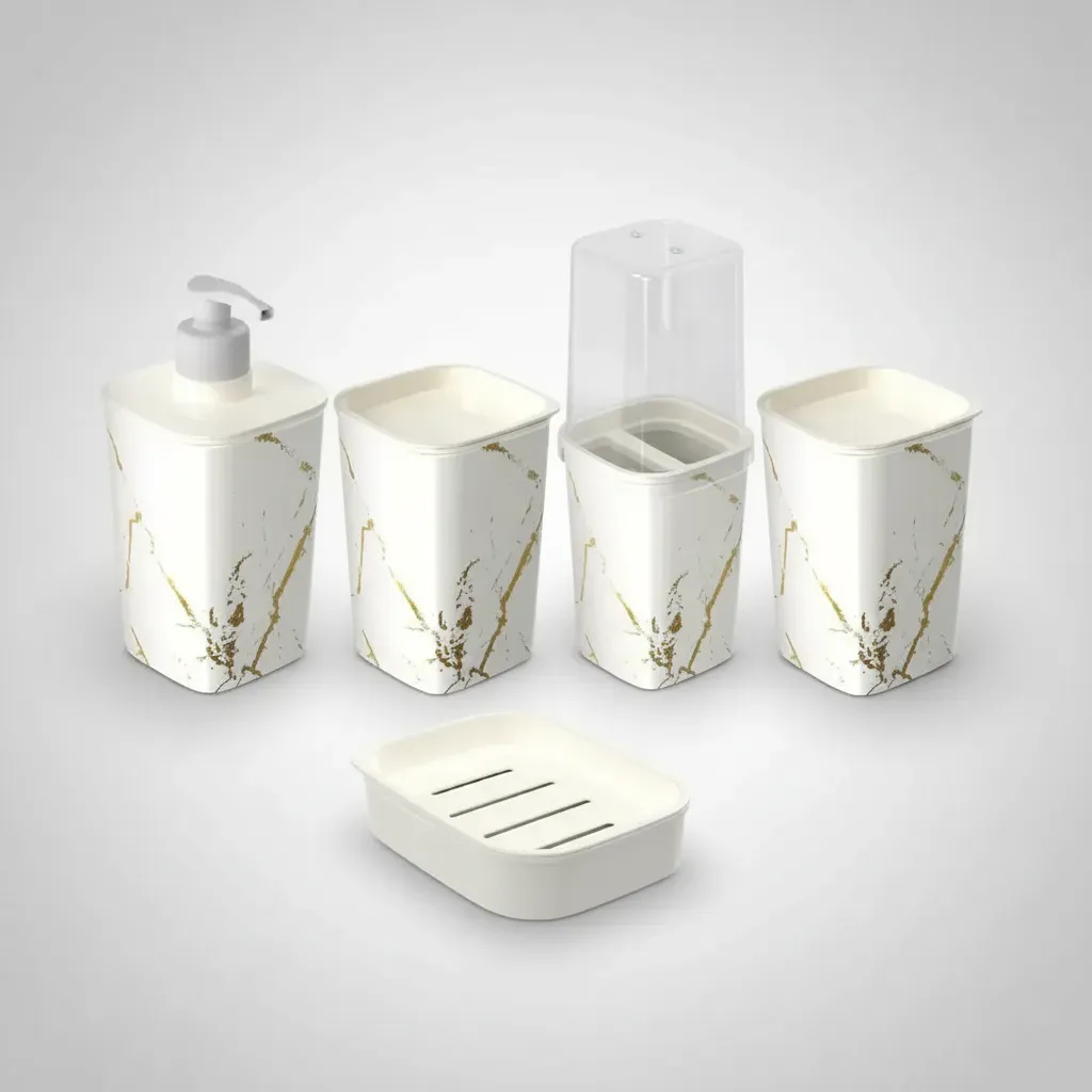Kit Organizador para Banheiro e Lavabo com 5 Peças