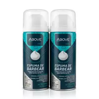 Kit 2 Espuma Barbear Above Men Aloe Vera E Mentol 150ml / 145g