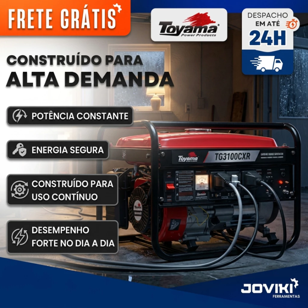 Gerador de Energia Toyama TG3100CXR – Bivolt Monofásico