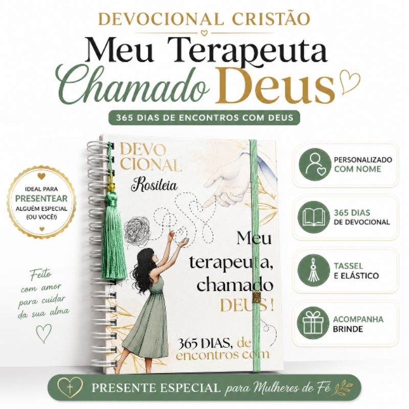 DEVOCIONAL MEU TERAPEUTA CHAMADO DEUS | 365 DIAS | PERSONALIZADO COM ...