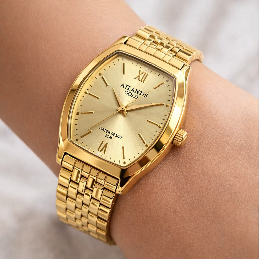 Dia dos Namorados/ Pai / Presente/ Relógio Atlantis Gold A Prova D