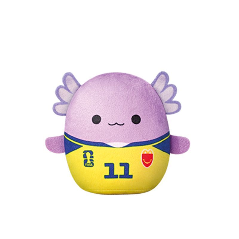 Coleção Squishmallows McDonalds 2026 Futebol Nya Clutch Zayu