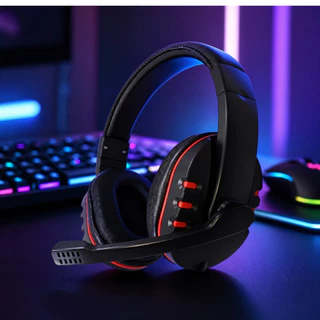 Fone Headset Gamer Profissional com Microfone e Luz LED RGB