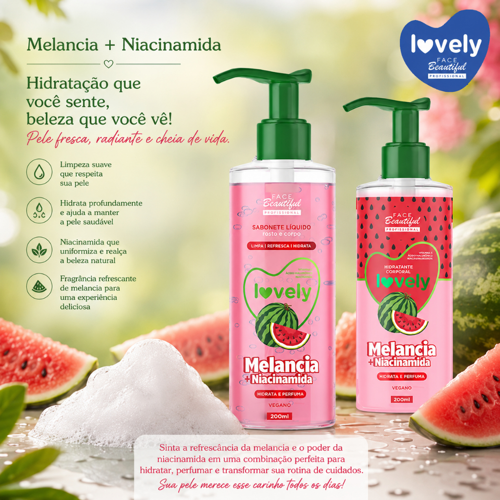 Kit Hidratante Corporal + Sabonete Facial Vegano Frutas Face