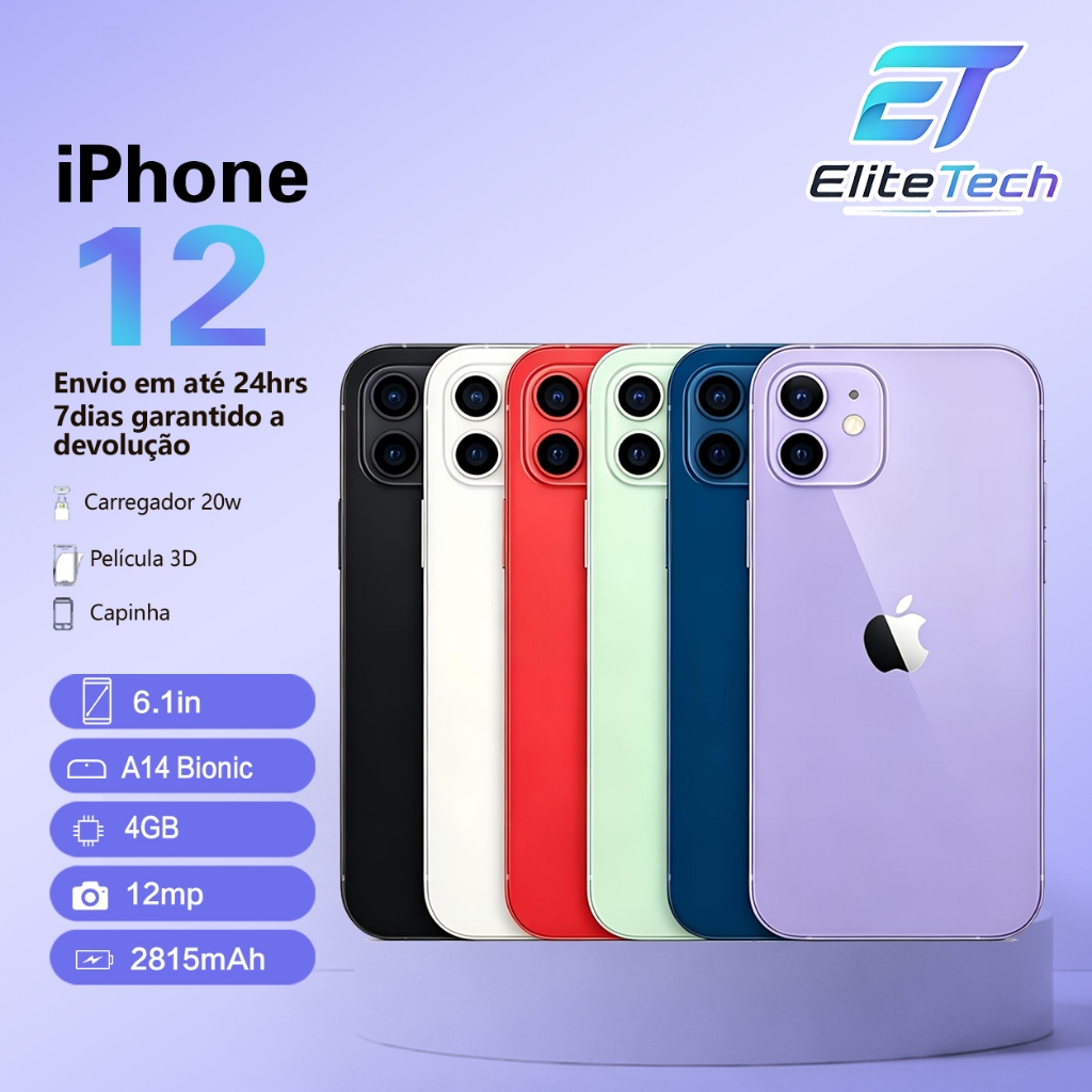 IPhone 12 64GB e 128GB 256GB Original Com Envio Imediato Promoção