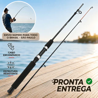 Kit Vara Pesca 1.80m Macica Fibra Vidro 2 Partes Molinete Alicate Pega Peixe Contencao
