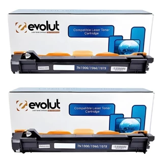 Kit 2x Toner Tn1060 P/ Hl-1202 Hl1202 Hl1210w 1210w Tinta Preto Premium Mlt-d111s