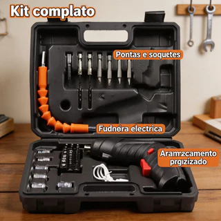 Furadeira Parafusadeira Elétrica Carregamento USB Longa autonomia Resistente e durável Leve e multifunctional Eficiente