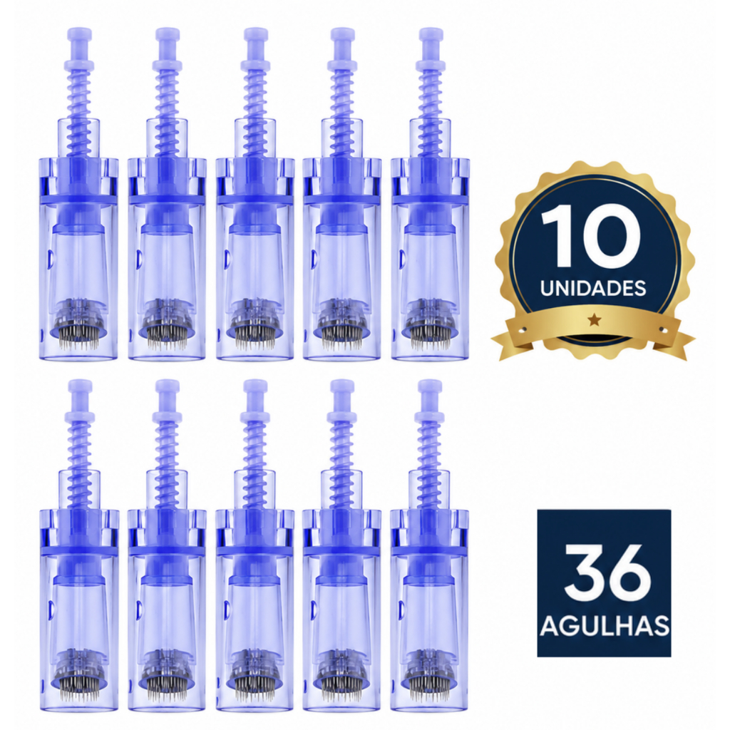 Cartucho Dermapen 10 Unidades — 36 Agulhas ou Nano
