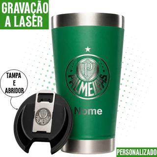 Copo Personalizado arvores Palmeiras Térmico C/tampa E Abridor 473ml