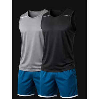 KIT 2 Regata DRYFIT Lisa Vies Masculina Para Atividades Físicas Academia Corrida