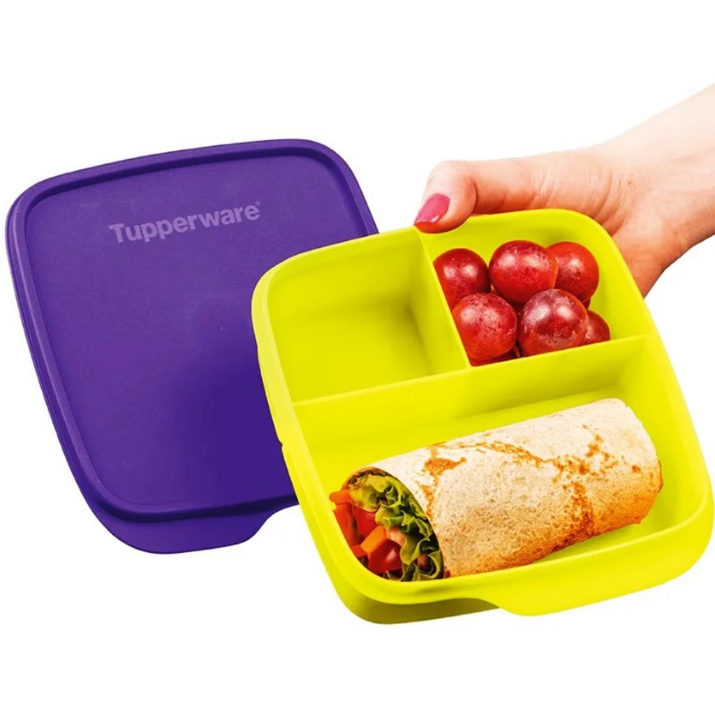 Tupperware Basic Line com Divisórias 550ml a 590ml- Cores Diversas