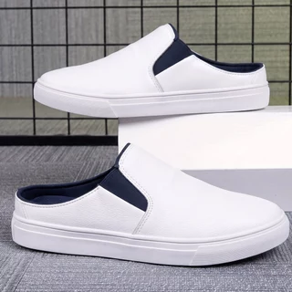 Tênis Slip On Masculino Mule Casual Sem Cadarço Sintético Confortável Leve Prático Para Dia a Dia