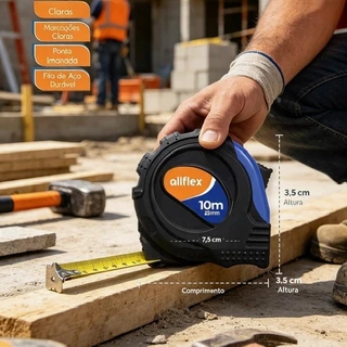 Trena allflex Emborrachada Aço 10M Ponta Imantada