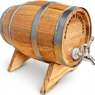Barril Corote Tonel de Amburana 3 Litros Cachaça Pinga Whisky Gim Torneira Luxo