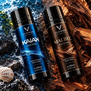 KIT 2 PERFUME MASCULINO KAIAK MALBEC 200ML ALTA FIXAÇÃO BODY SPLASH