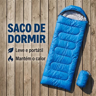 Saco Dormir Colchonete Fino Leve Compacto Impermeavel Camping Acampamento Verao Trilha