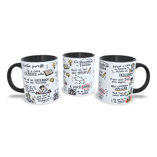 Caneca Personalizada Professor Clóvis. Teorema de Pitágoras. MEME matemática. O cara escreveu!! Voce só precisa entender