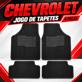 Tapete de Carro Chevrolet Cruze, Cobalt, Classic, Celta, Corsa, Onix - Jogo 4 Peças Preto - Borracha