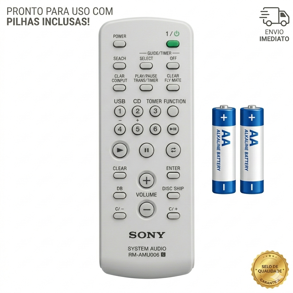 Controle Remoto Som Sony RM-AMU006 Para System Genezi JAX-PK33