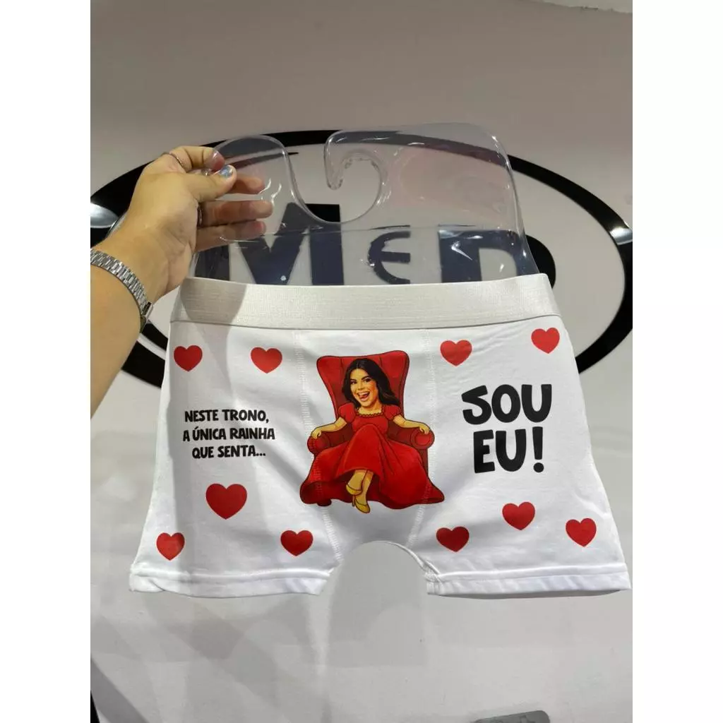 Cueca Boxer Personalizada para Presente com Foto, Frase ou Arte miniatura 4