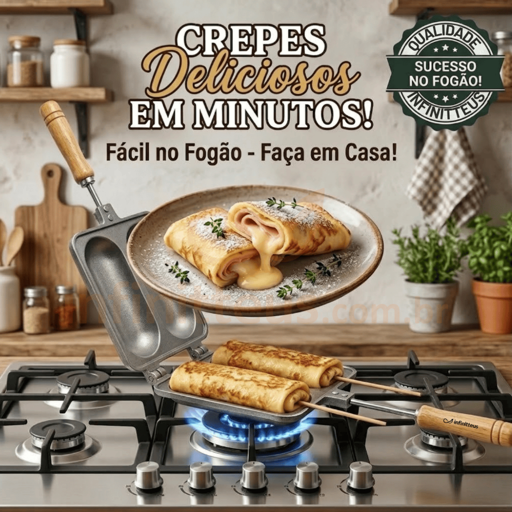 Forma Crepeira De Fogão Para Crepe Suiço Feito de Alumínio C