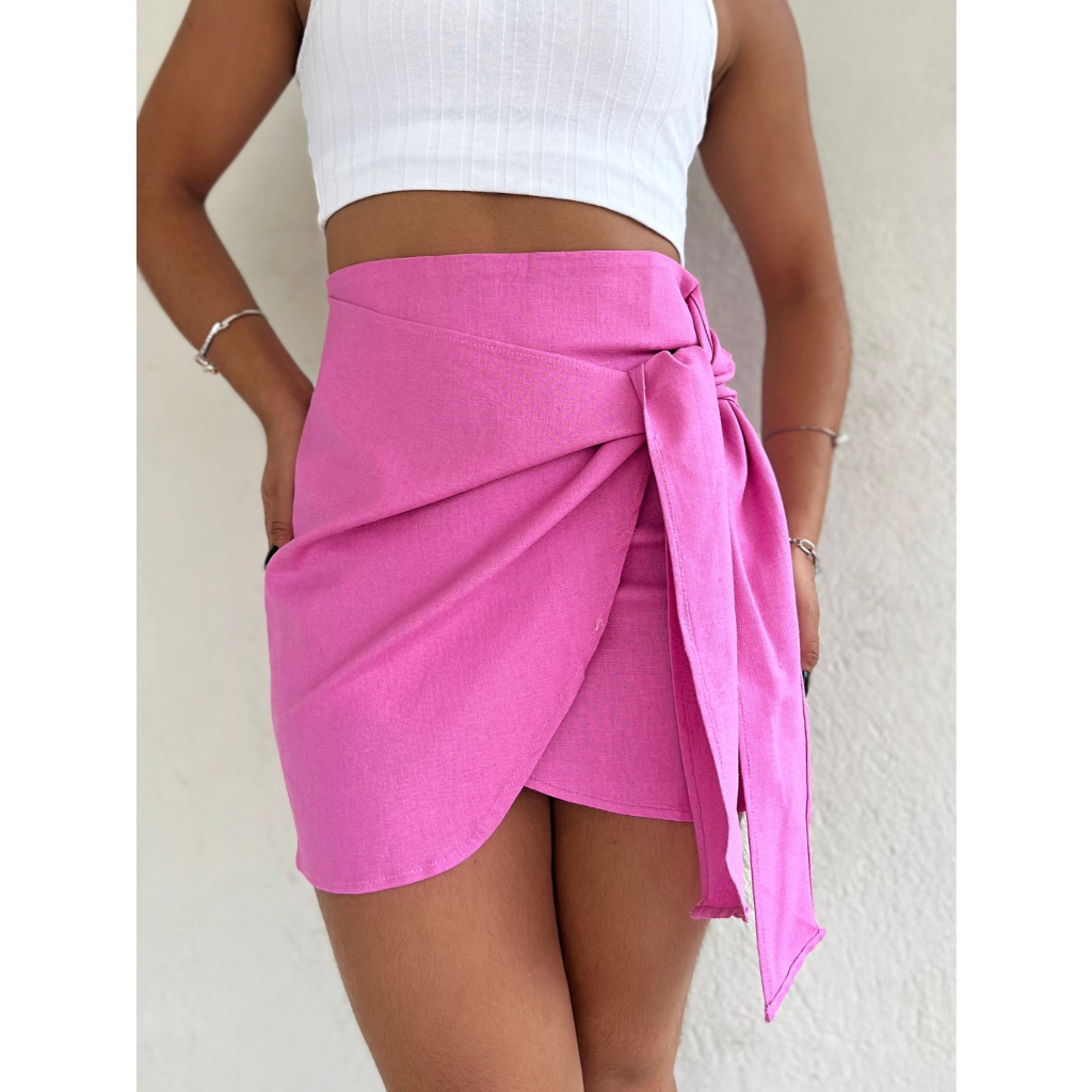 Heleny fashion -saia -TECIDO LINHO-YY2713 | Shopee Brasil