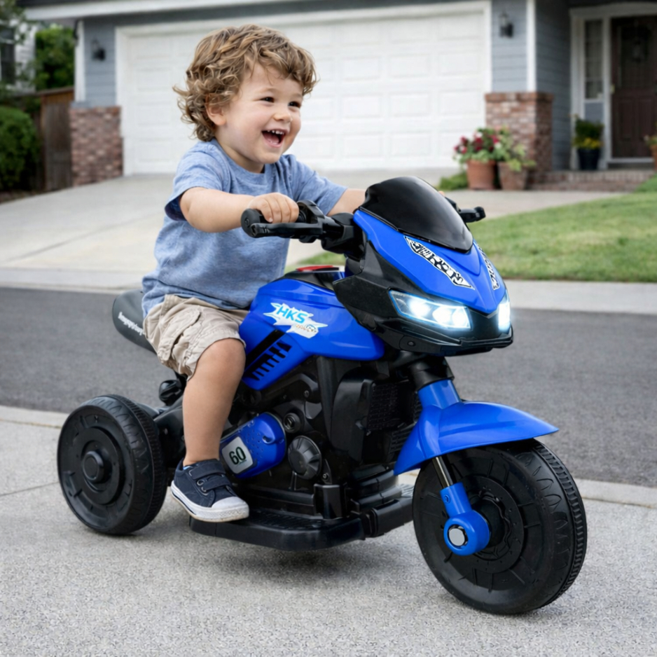 Mini Moto Elétrica Infantil 6V Dark Azul Som E Musica Unitoys | Shopee Brasil