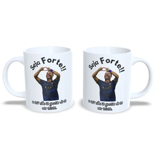 Caneca Seja Forte Cristiano Ronaldo Não Ia Gostar de Te Ver Triste