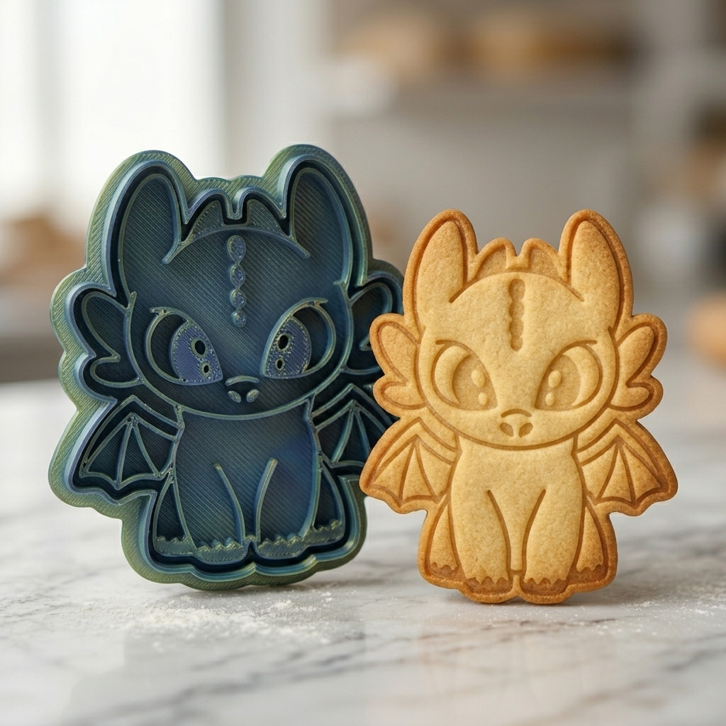 Cortador Biscoito Dragão Banguela Confeitaria Fondant Pasta 