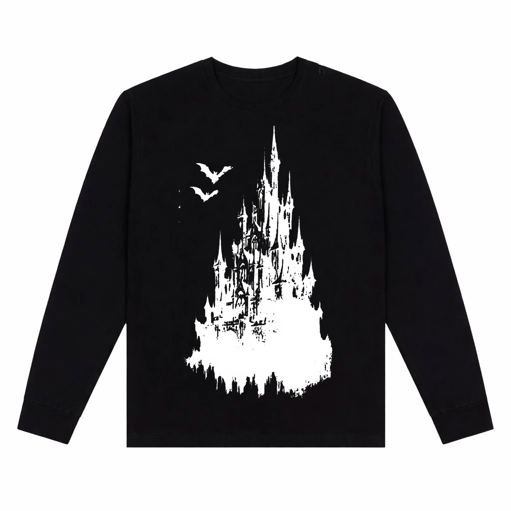 Camisa De Manga Longa Estampada Streetwear 