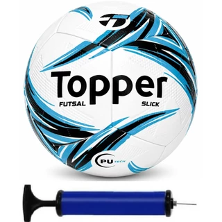 Bola Futsal Topper Azul + Bomba de Ar