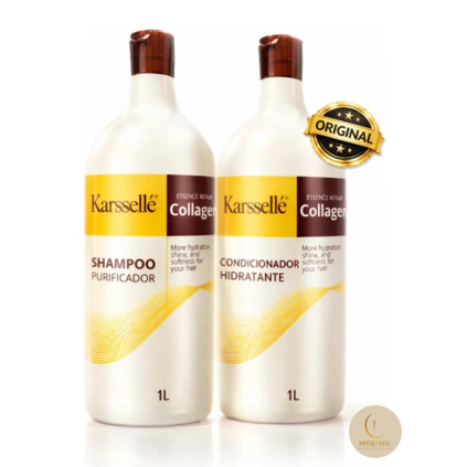Kit Econômico Karssellé – Shampoo 1L + Condicionador 1L | Shopee