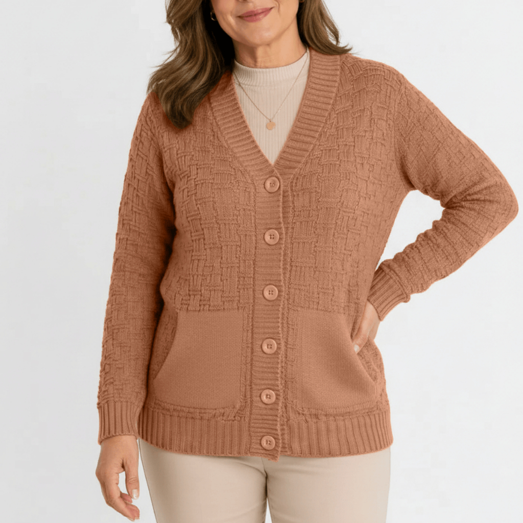 Lovito Blusa casual plissada com botão liso para mulheres LNE70848