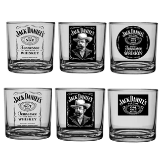 Conjunto de copos de whisky 265ml vidro personalizado Jack daniel's opções com 6/4/3/2 peças!