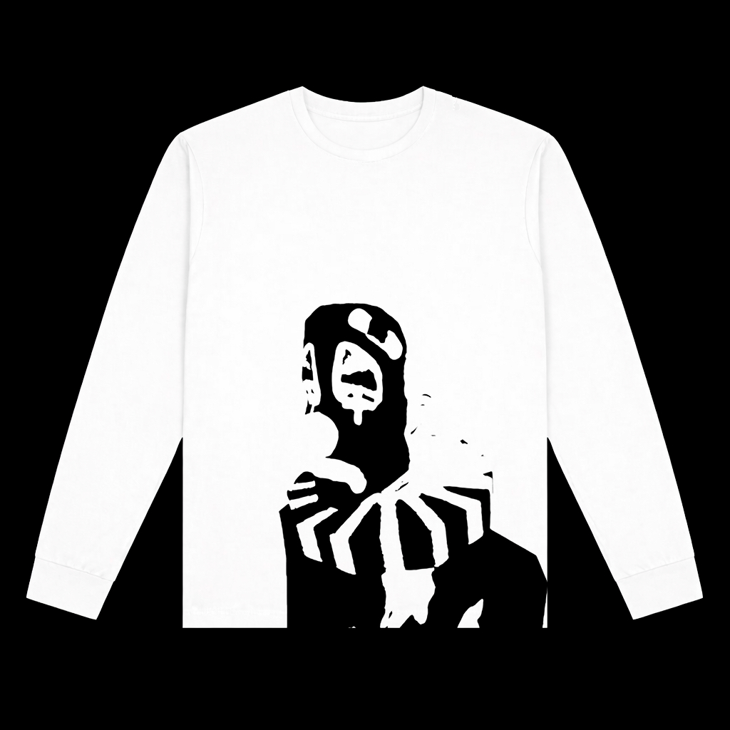 Camisa De Manga Longa Camiseta 100% Algodão Estilosa Y2K Opium