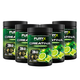 Kit Creatina Monohidratada 300g Sabor Limão - Fury-x Nutrition