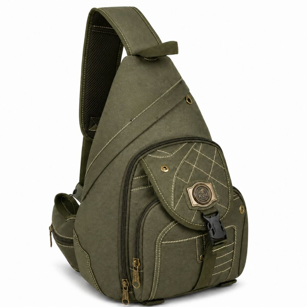 Mochila Transversal De Lona Reforçada 1 Alça Unisex Kvn | Shopee