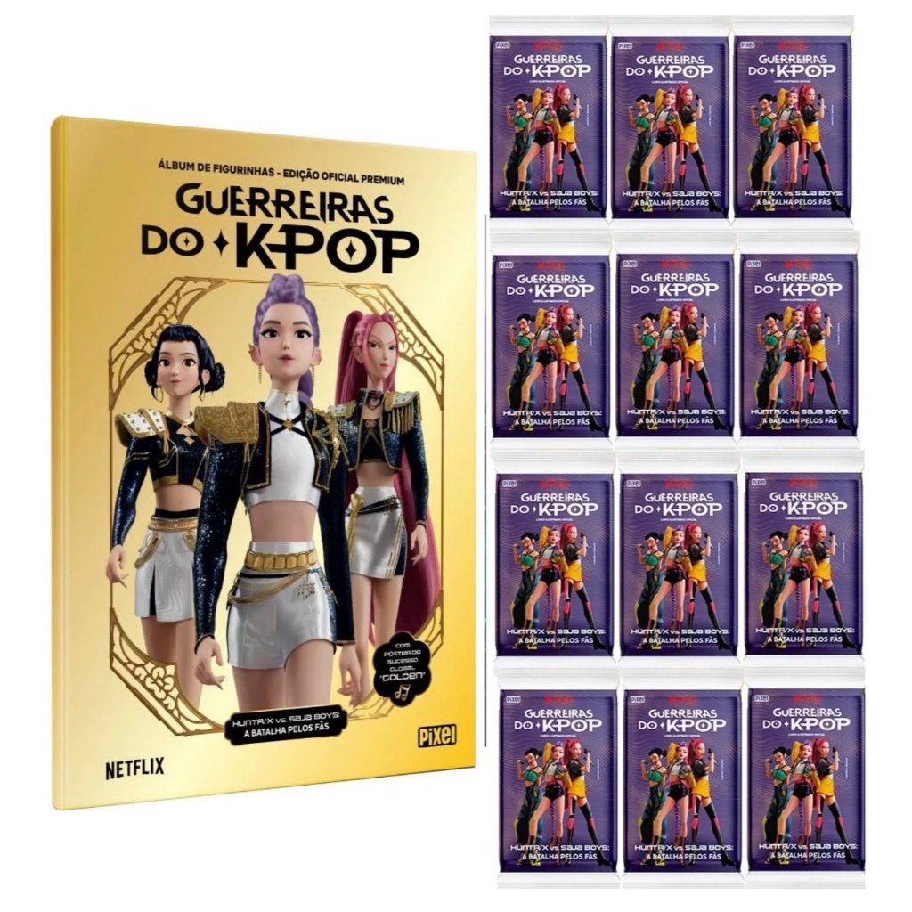 Álbum Guerreiras Do K-pop + Figurinhas (5, 10 ou 20 Envelopes